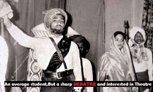 Modi was an average student,But a sharp debater and interested in Theatre