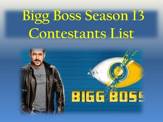 Bigg boss season 13 Contestants